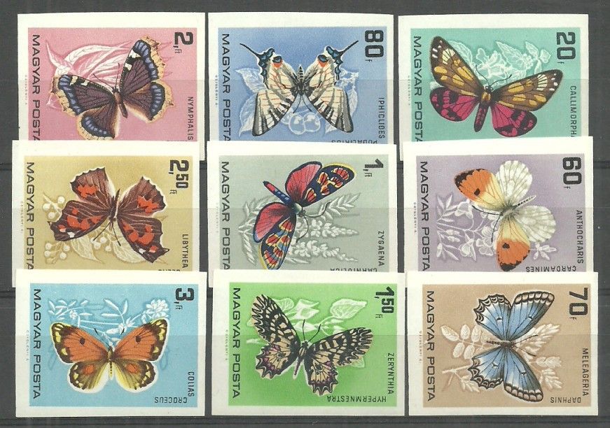 Znaczek Węgry 1966 Mi 2201-2209B Czyste **