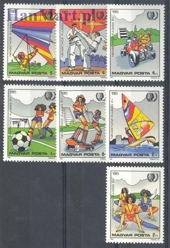 Znaczek Węgry 1985 Mi 3751-3757 Czyste **