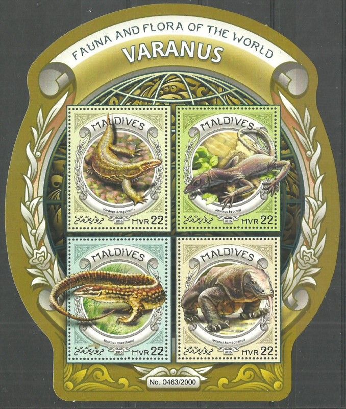 Znaczek Malediwy 2016 Mi ark 6454-6457 Czyste **