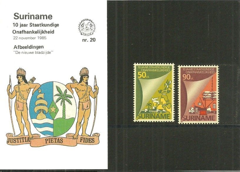 Znaczek Surinam 1985 Mi 1163-1164 Czyste **