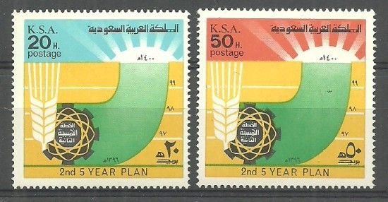Znaczek Arabia Saudyjska 1976 Mi 597-598 Czyste **