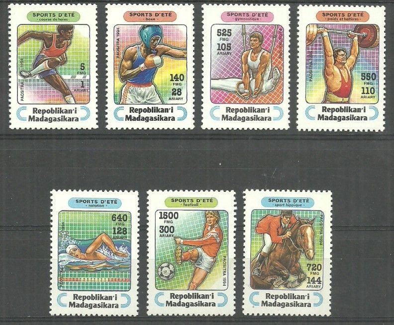 Znaczek Madagaskar 1994 Mi 1709-1715 Czyste **