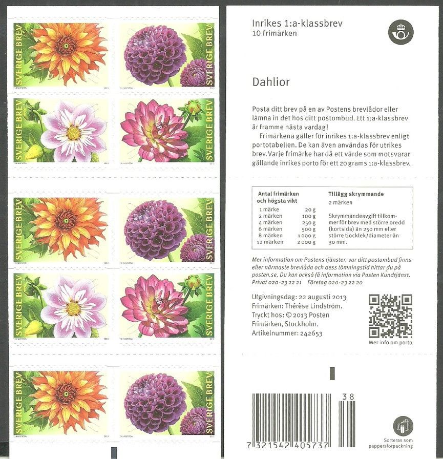 Znaczek Szwecja 2013 Mi mh 2945-2948 Czyste **