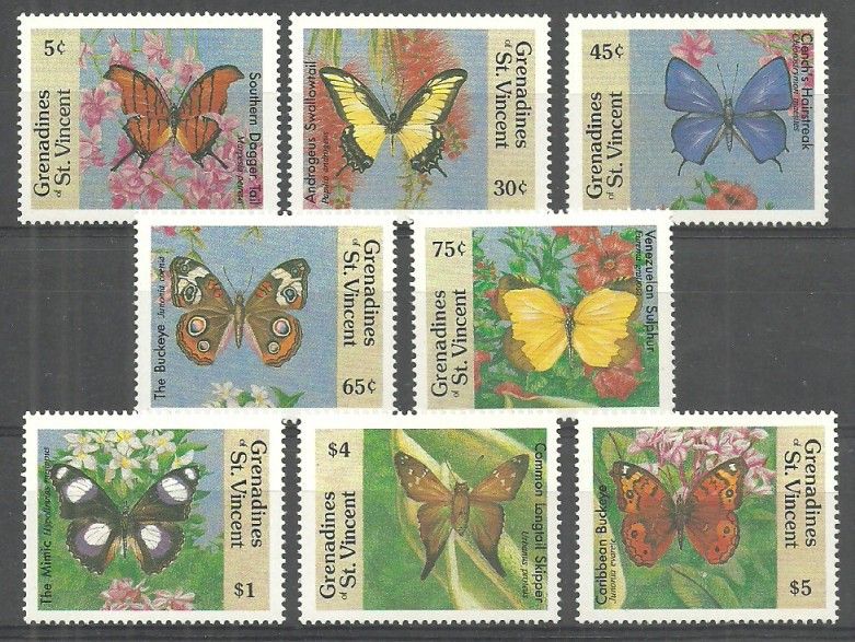 Znaczek Grenadines of St Vincent 1989 Mi 664-671 Czyste **