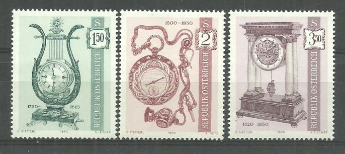 Znaczek Austria 1970 Mi 1344-1346 Czyste **