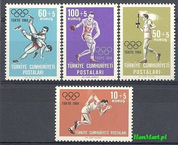 Znaczek Turcja 1964 Mi 1924-1927 Czyste **