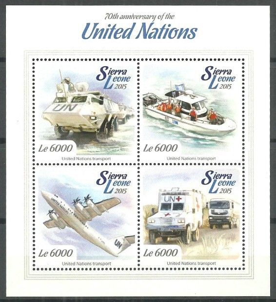 Znaczek Sierra Leone 2015 Mi ark 6143-6146 Czyste **