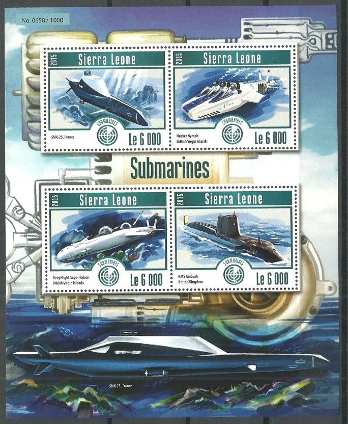Znaczek Sierra Leone 2015 Mi ark 6214-6217 Czyste **