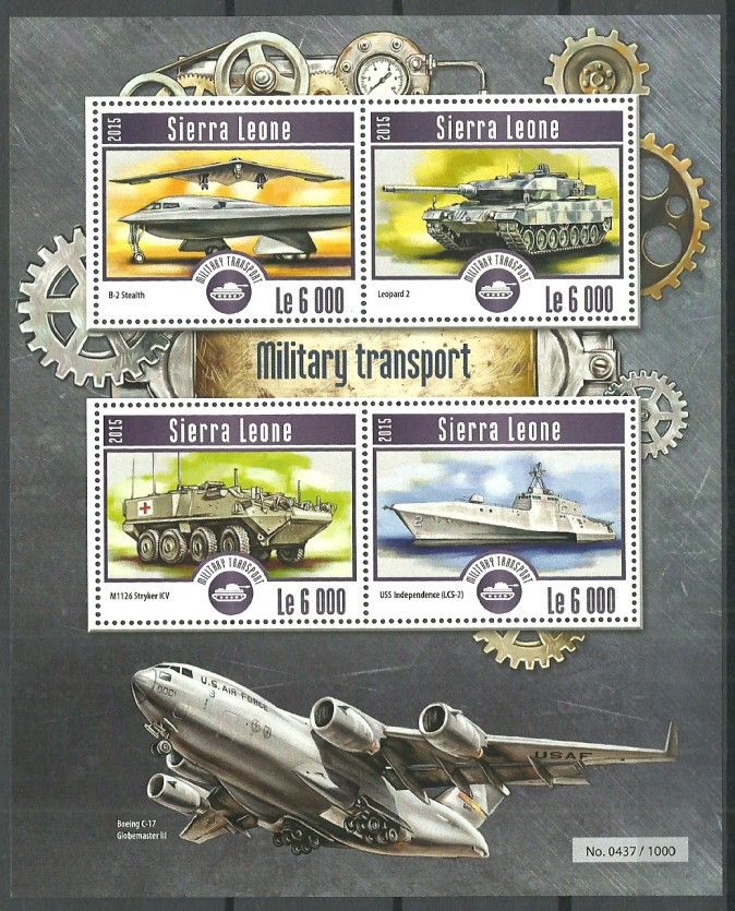 Znaczek Sierra Leone 2015 Mi ark 6259-6262 Czyste **