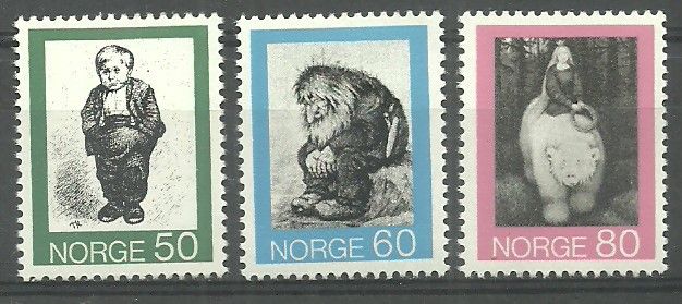 Znaczek Norwegia 1972 Mi 652-654 Czyste **