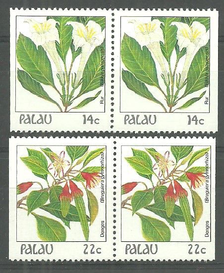 Znaczek Palau 1987 Mi 180-181D Czyste **