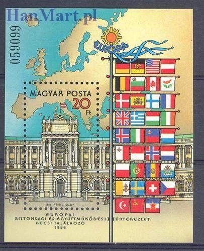 Znaczek Węgry 1986 Mi bl 187 Czyste **