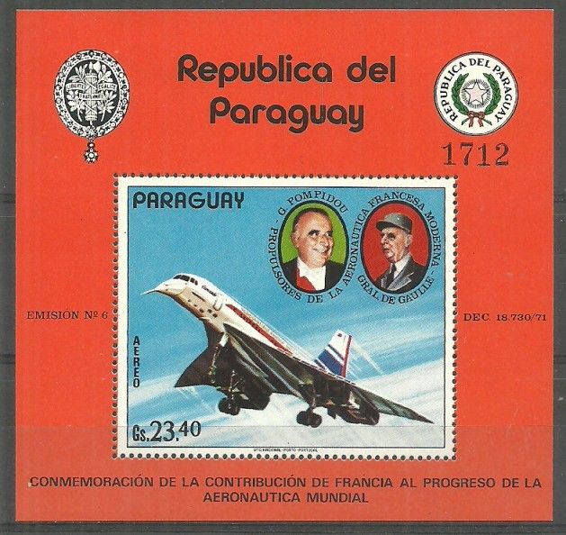 Znaczek Paragwaj 1972 Mi bl 193 Czyste **