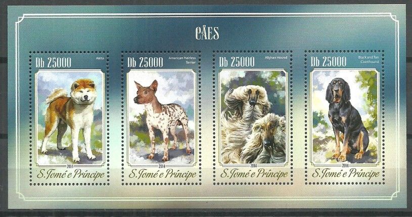 Znaczek Wyspy Św. Tomasza i Książęca 2014 Mi ark 5825-5828 Czyste **