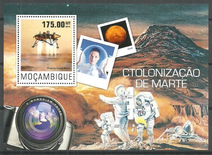 Znaczek Mozambik 2014 Mi bl 977 Czyste **