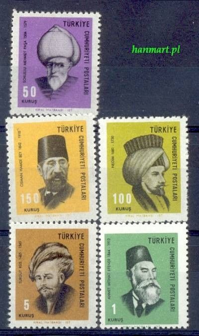 Znaczek Turcja 1967 Mi 2053-2057 Czyste **
