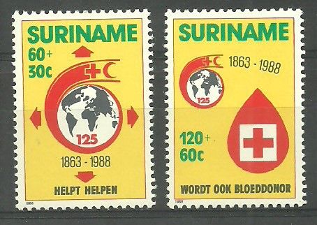Znaczek Surinam 1988 Mi 1280-1281 Czyste **