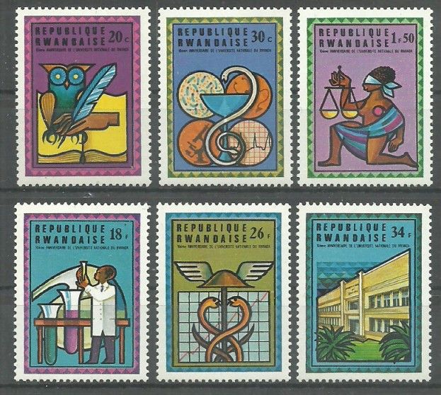 Znaczek Rwanda 1975 Mi 734-739 Czyste **