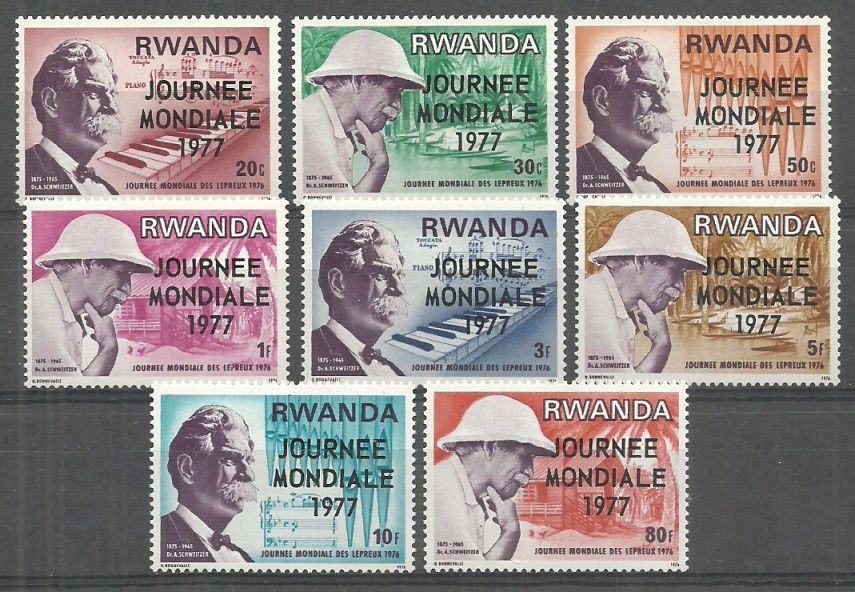 Znaczek Rwanda 1977 Mi 852-859 Czyste **