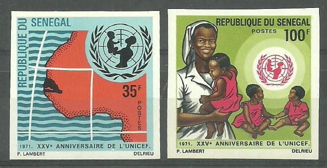 Znaczek Senegal 1971 Mi 472-473B Czyste **