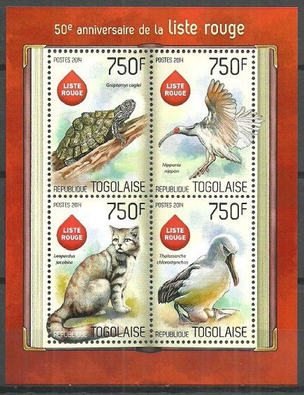 Znaczek Togo 2014 Mi ark 5697-5700 Czyste **