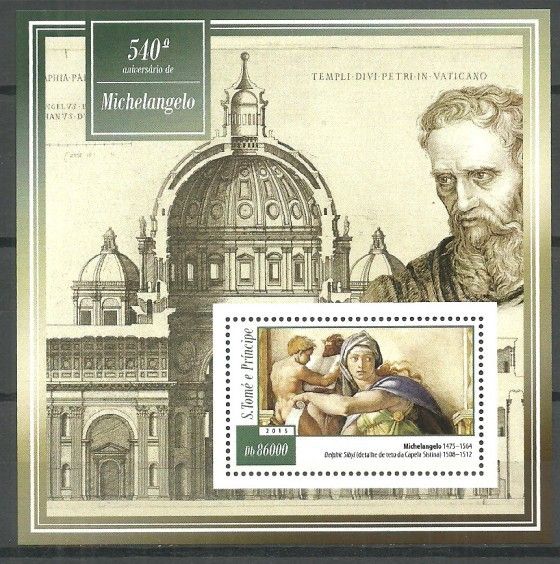 Znaczek Wyspy Św. Tomasza i Książęca 2015 Mi bl 1052 Czyste **
