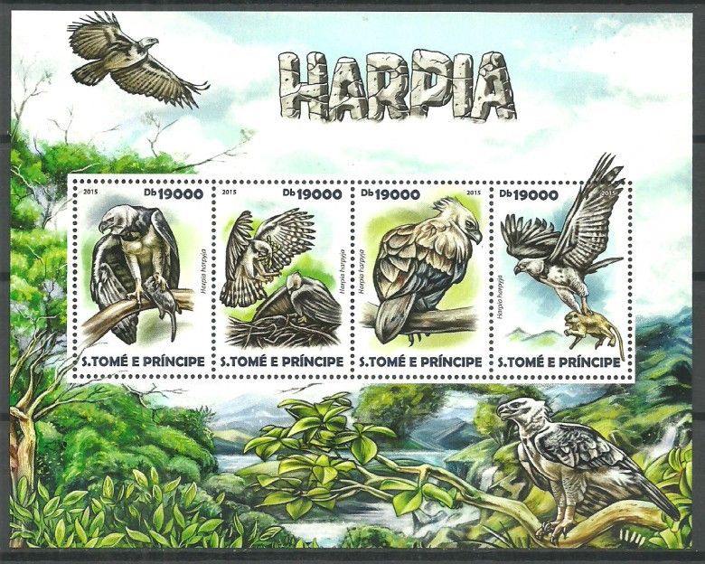 Znaczek Wyspy Św. Tomasza i Książęca 2015 Mi ark 6166-6169 Czyste **