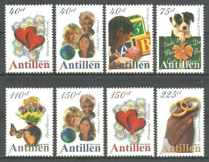 Znaczek Antyle Holenderskie 2000 Mi 1050-1057 Czyste **