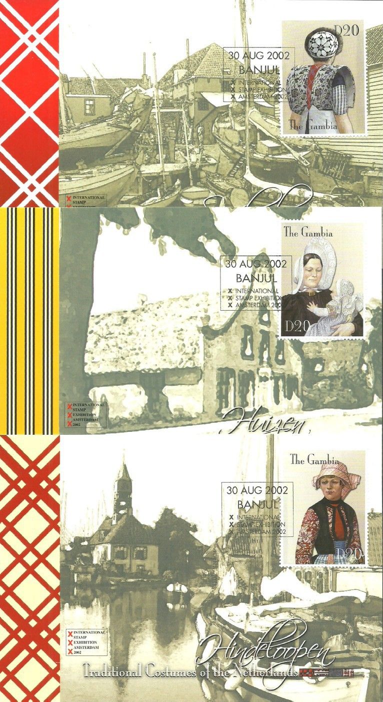 Znaczek Gambia 2002 Mi 4811-4813 Karta Max