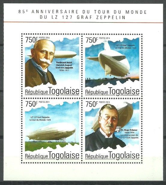 Znaczek Togo 2014 Mi ark 6339-6342 Czyste **