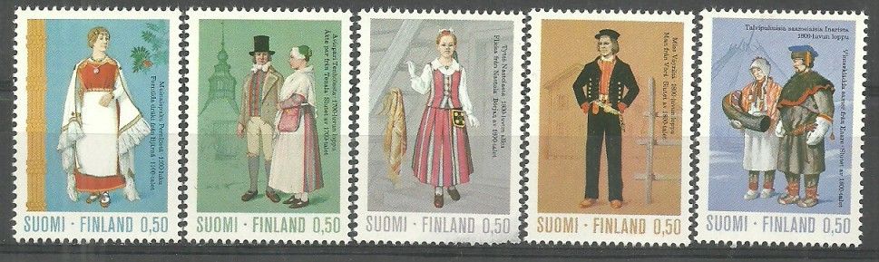 Znaczek Finlandia 1972 Mi 710-714 Czyste **