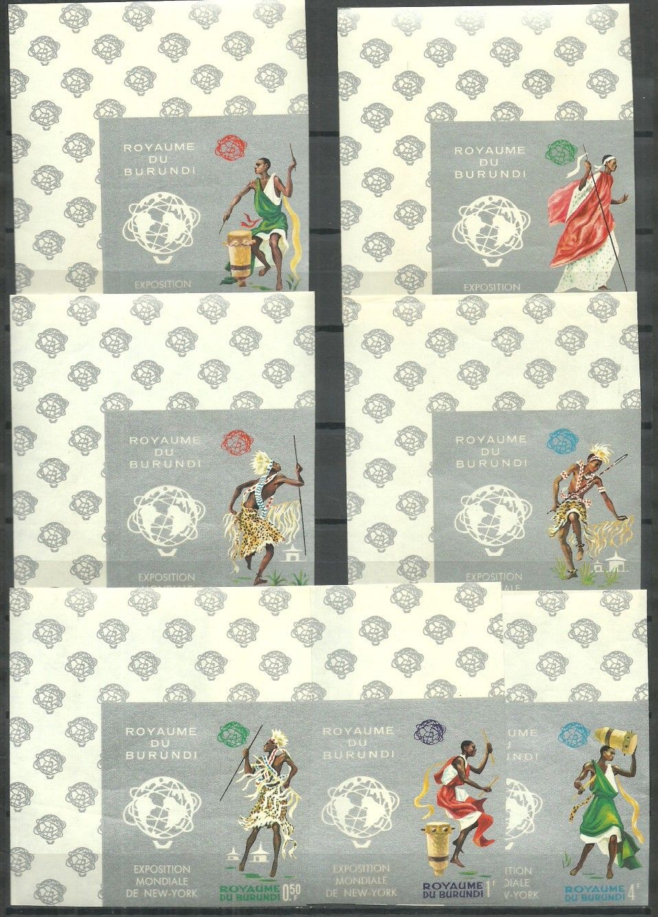Znaczek Burundi 1965 Mi zf 183-189B Czyste **