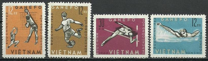 Znaczek Wietnam 1963 Mi 283-286 Czyste **