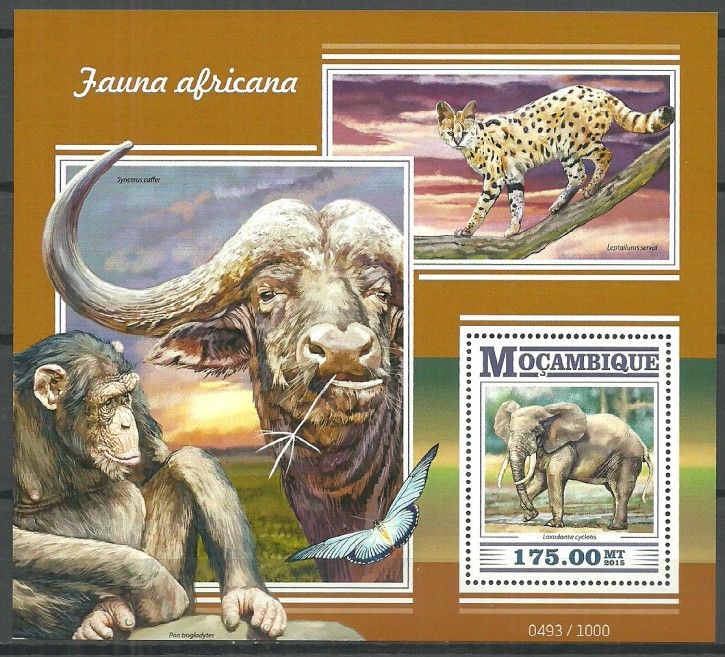 Znaczek Mozambik 2015 Mi bl 1041 Czyste **