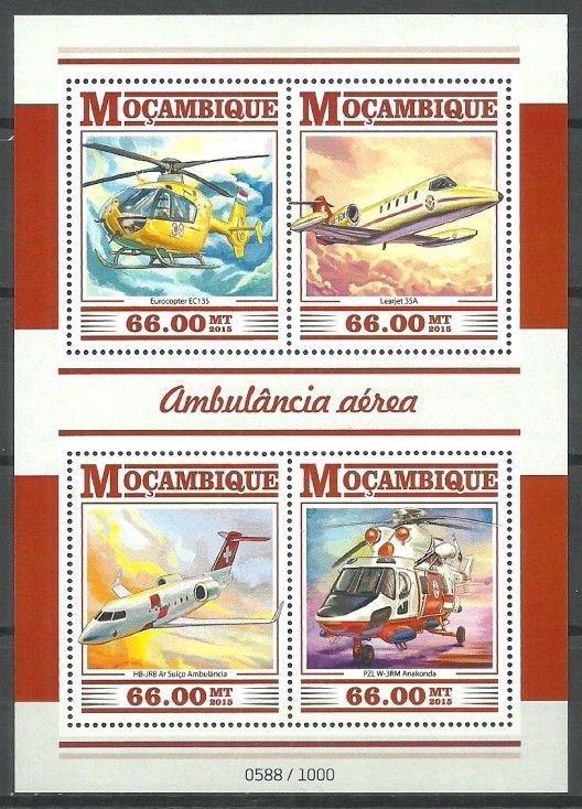 Znaczek Mozambik 2015 Mi ark 8079-8082 Czyste **