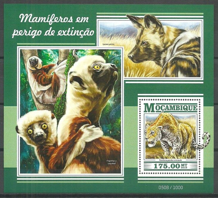 Znaczek Mozambik 2015 Mi bl 1077 Czyste **