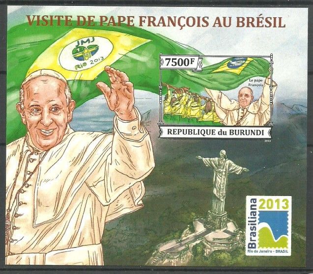 Znaczek Burundi 2013 Mi bl 385B Czyste **