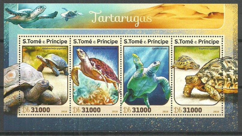 Znaczek Wyspy Św. Tomasza i Książęca 2016 Mi ark 6846-6849 Czyste **
