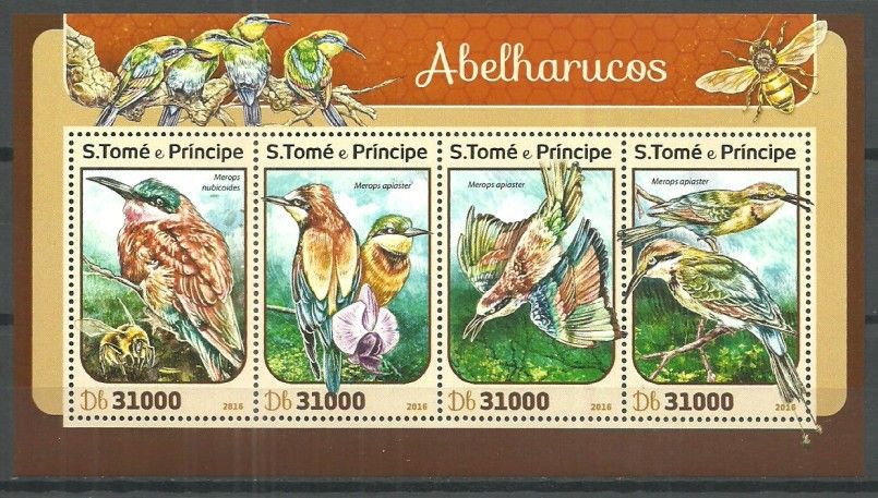 Znaczek Wyspy Św. Tomasza i Książęca 2016 Mi ark 6851-6854 Czyste **
