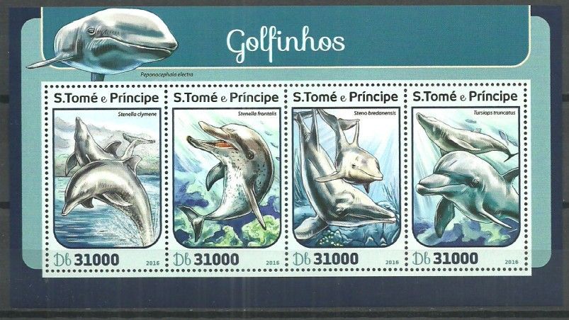 Znaczek Wyspy Św. Tomasza i Książęca 2016 Mi ark 6866-6869 Czyste **