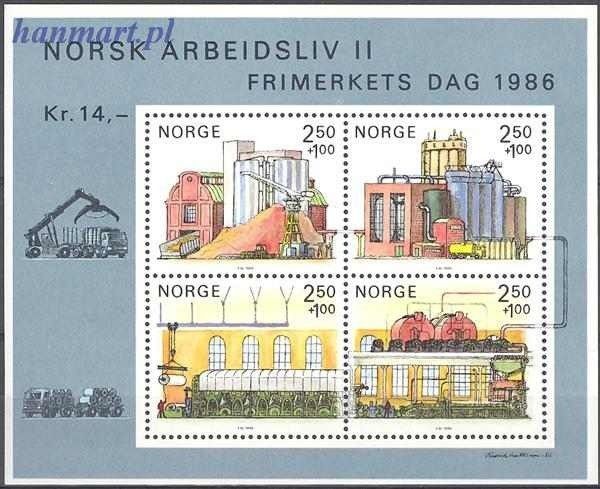 Znaczek Norwegia 1986 Mi bl 6 Czyste **