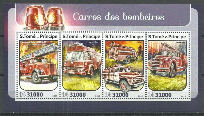 Znaczek Wyspy Św. Tomasza i Książęca 2016 Mi ark 6891-6894 Czyste **