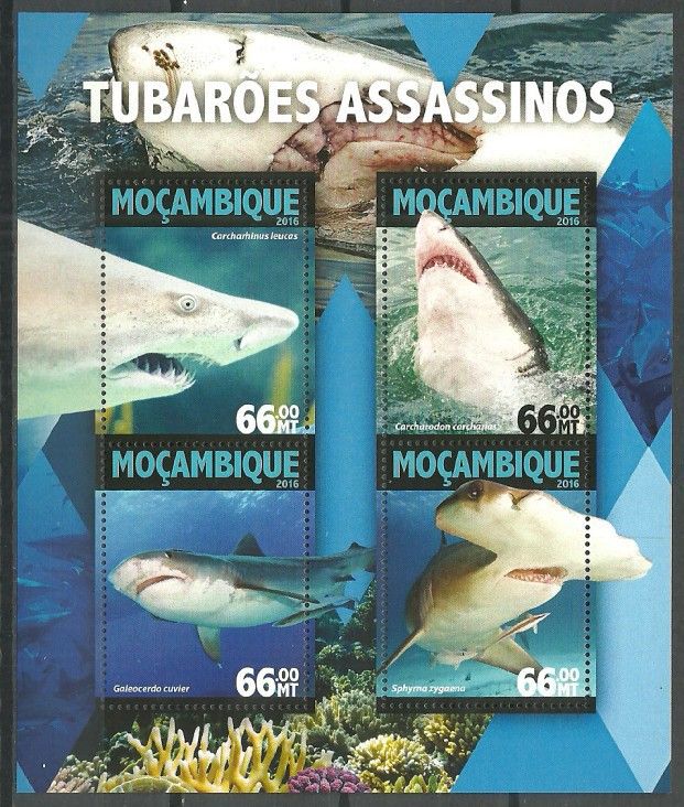 Znaczek Mozambik 2016 Mi ark 8374-8377 Czyste **