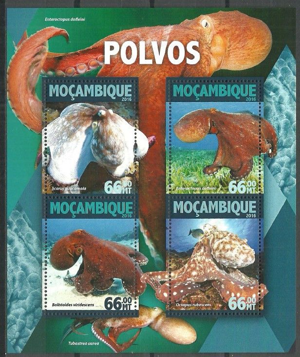 Znaczek Mozambik 2016 Mi ark 8389-8392 Czyste **