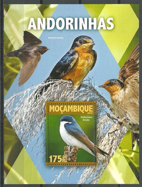 Znaczek Mozambik 2016 Mi bl 1121 Czyste **