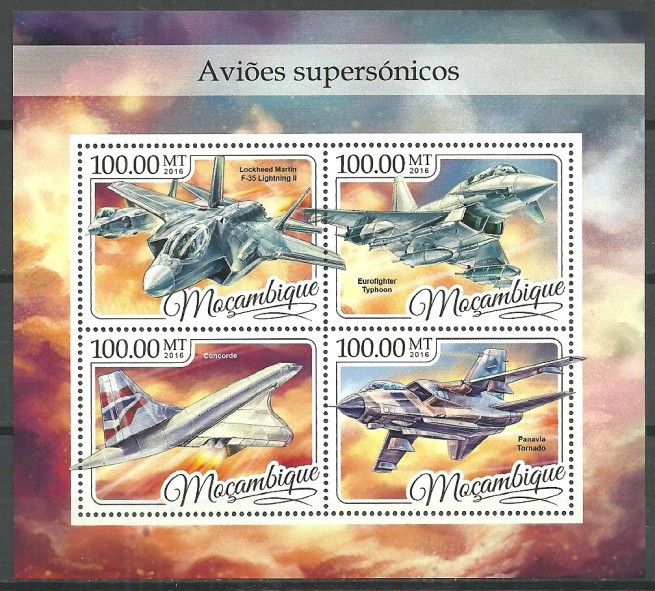 Znaczek Mozambik 2016 Mi ark 8814-8817 Czyste **
