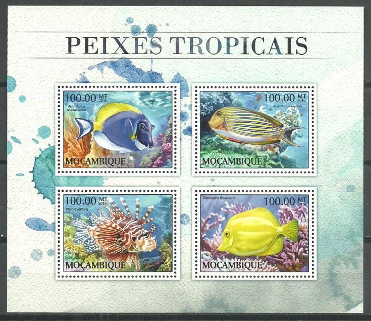 Znaczek Mozambik 2016 Mi ark 8899-8902 Czyste **
