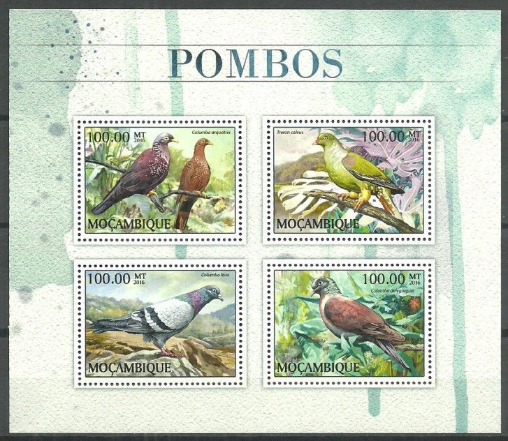 Znaczek Mozambik 2016 Mi ark 8929-8932 Czyste **