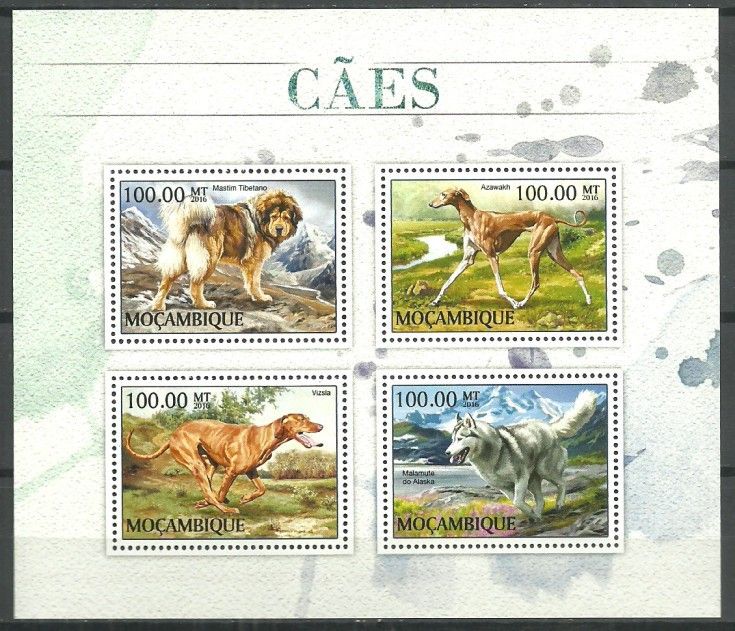 Znaczek Mozambik 2016 Mi ark 8939-8942 Czyste **