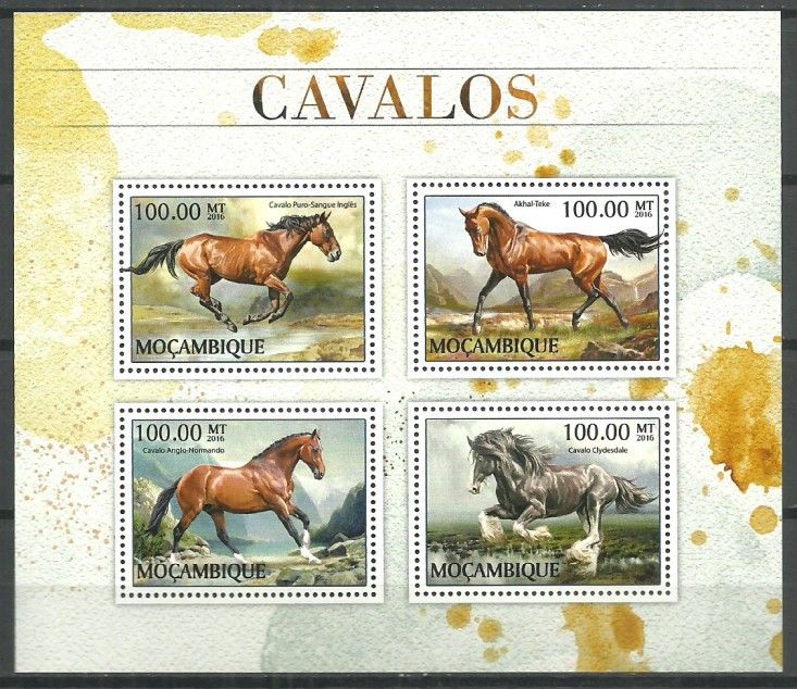 Znaczek Mozambik 2016 Mi ark 8944-8947 Czyste **